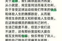 足球精神寄语(足球精神美句简短)