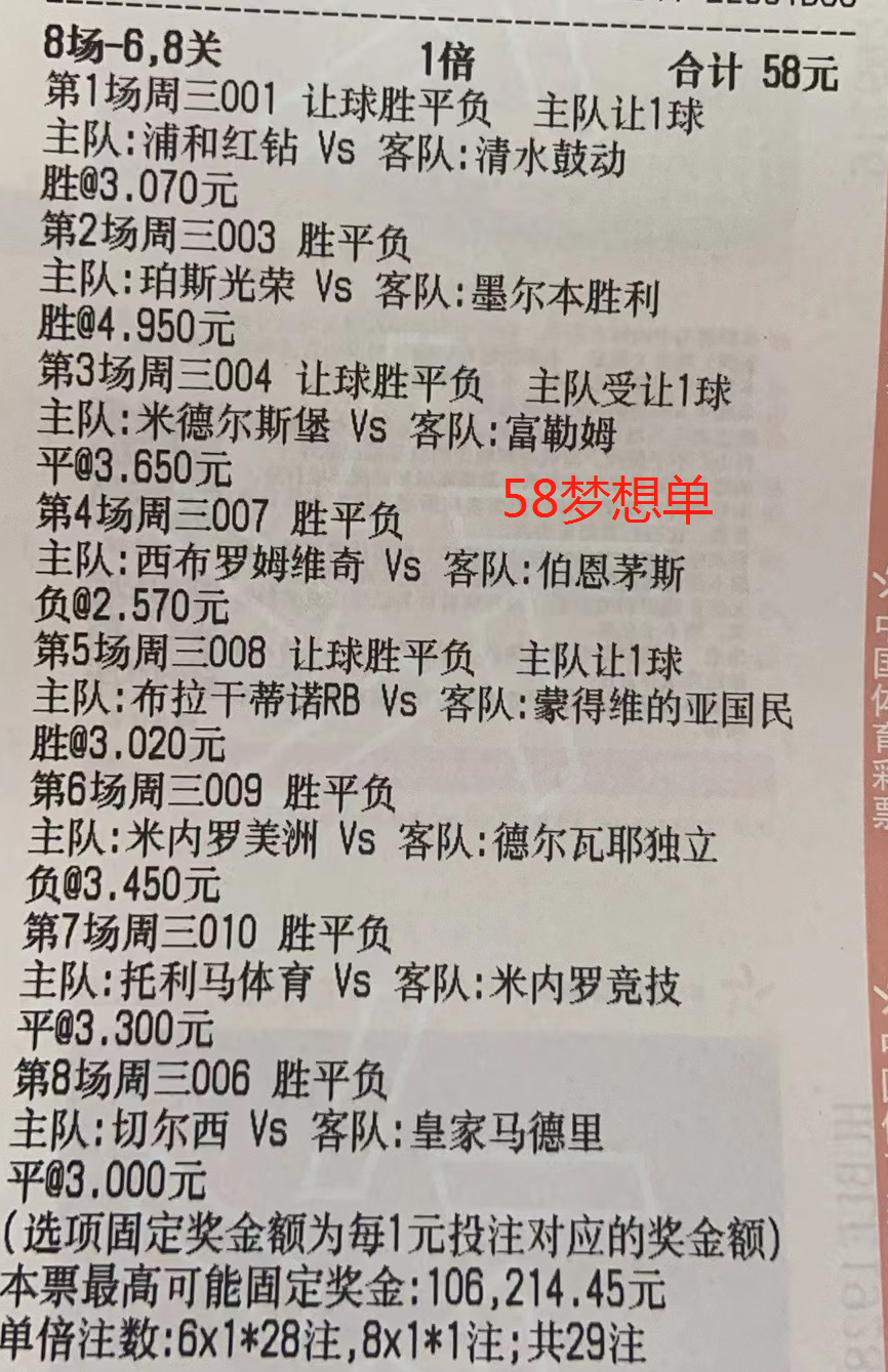 足球竞彩8串1(足球竞彩8串1中奖规则)  第1张
